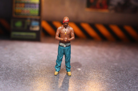 3D PRINT 1/64 figure Rapper singer Makaveli fit 1:64 car street