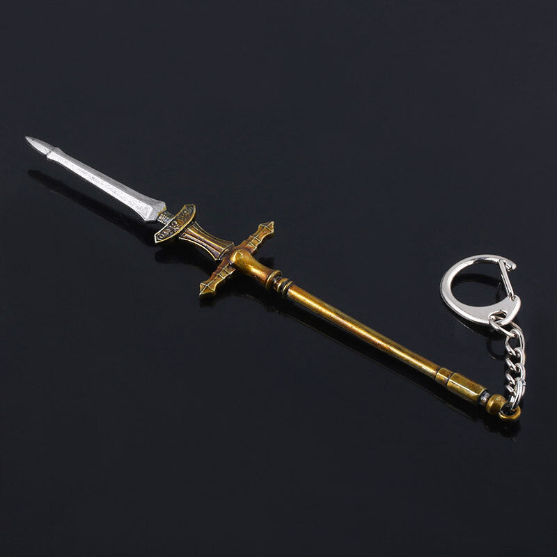Mini weapon halberd Dark Souls III knight sword metal Key Chain 14cm 5.5inch