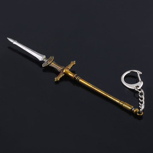 Mini weapon halberd Dark Souls III knight sword metal Key Chain 14cm 5.5inch