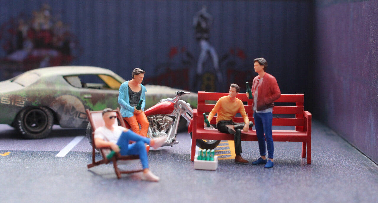 1/64 people sexy Traveler business man nightclub party fit 1:64 car street sand