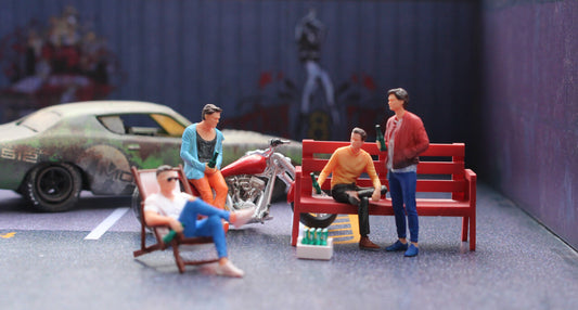 1/64 people sexy Traveler business man nightclub party fit 1:64 car street sand