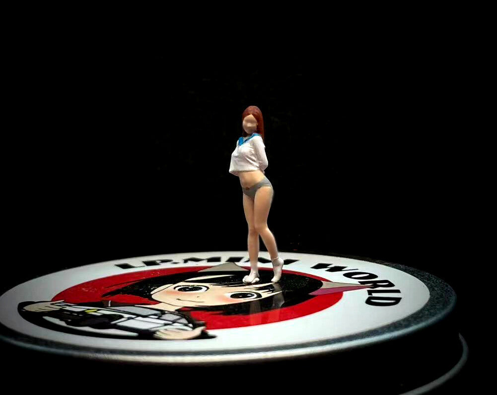 3D PRINT 1/64 mini figure SEXY girl JK model fit 1:64 car street