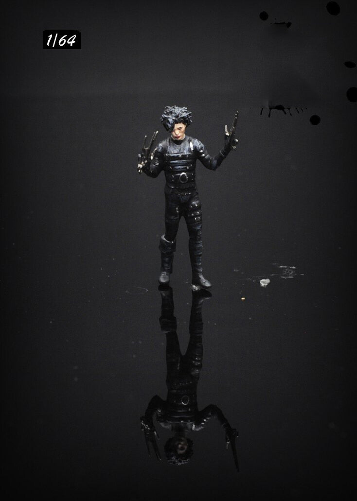 3D PRINT 1/64 scissorhand fit 1:64 car street stand hand painted Edward