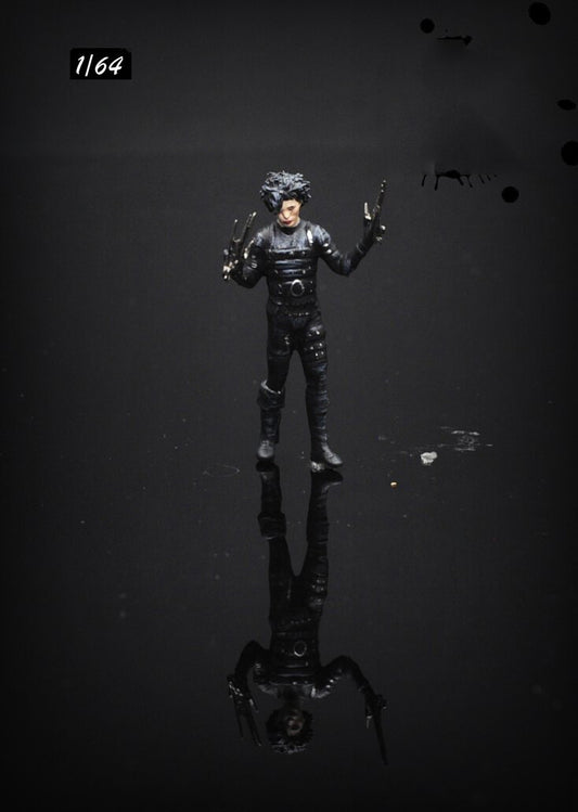 3D PRINT 1/64 scissorhand fit 1:64 car street stand hand painted Edward