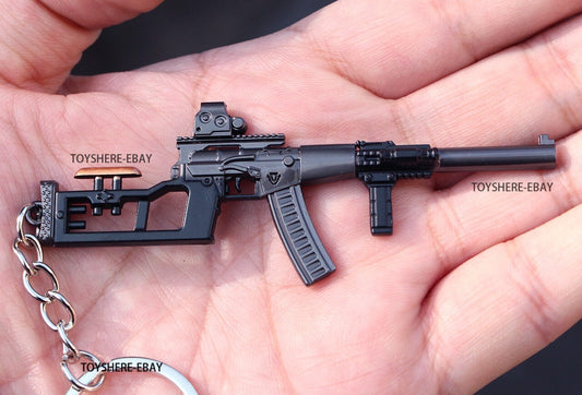 1/12 Mini GAME gun RUSSIA VSS Vintorez Rifle full metal  keychain toy gift  9cm