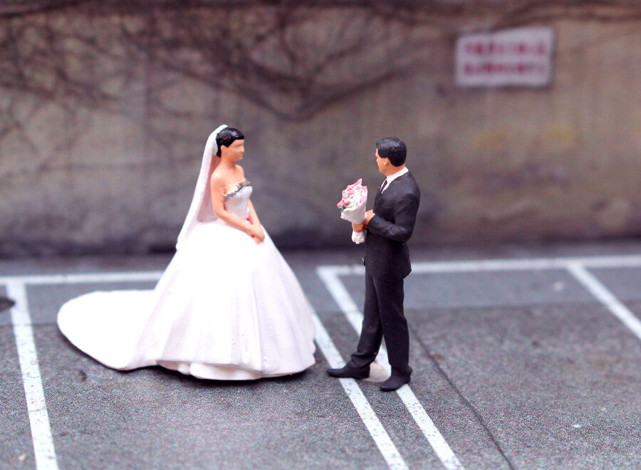 3D print TOY 1/64 bride Wedding figure diorama  mini sand