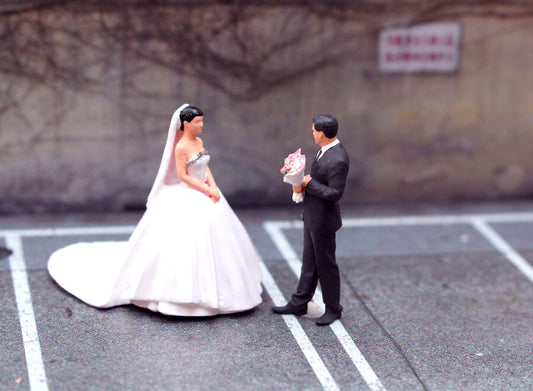 3D print TOY 1/64 bride Wedding figure diorama  mini sand