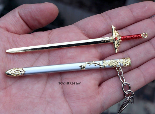 HOT ANIME mini chinese sword ·¼ÐĽ£ metal key chain toy gift 12cm 1:12 threekingdom