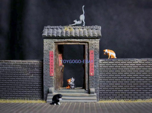 miniture toy figure 1/64  lovely cats Chinese Orange Cat Felis catus Diorama