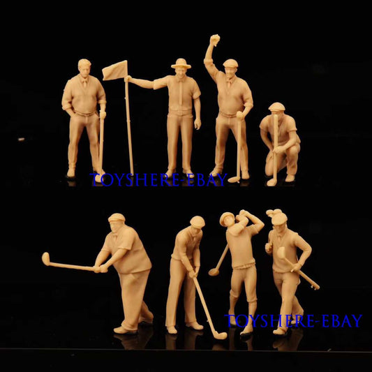 TOY 1/72 1/48 FIGURES Group of Elite Socialites Playing Golf 8PCS