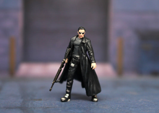 Miniature TOY 1/64 people matrix Keanu Reeves figure diorama for 1:64 car