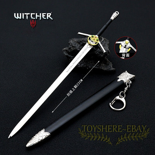 TOY 1/5 Medieval Greatsword Witcher Slayer Sword Monster Hunting Aesthetics 22cm