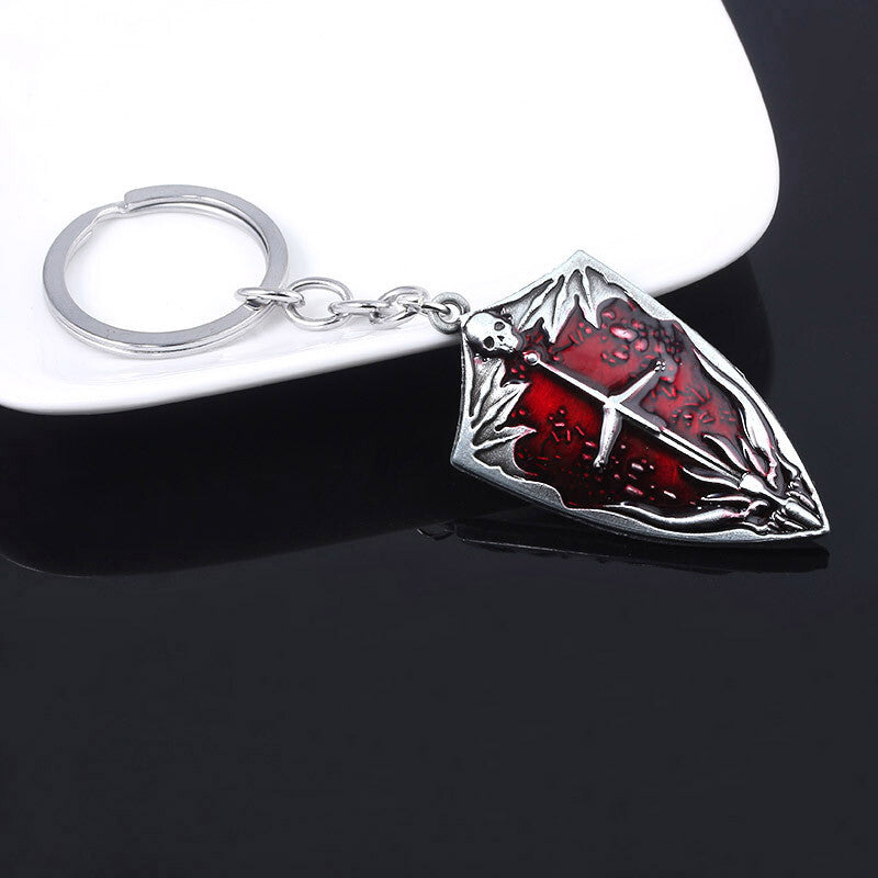 Mini shield Dark Souls III knight sword metal Key Chain vampire Shield