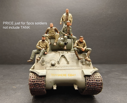 WW2 1/72 1:72 figure USA 5PCS SOLDIERS FURY tank force Soldiers toy