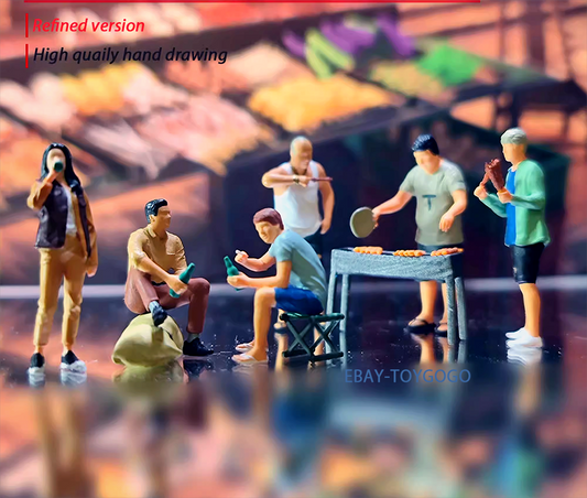 3D PRINT 1/64 figure Barbecue Camping fit 1:64 car street diorama in stock