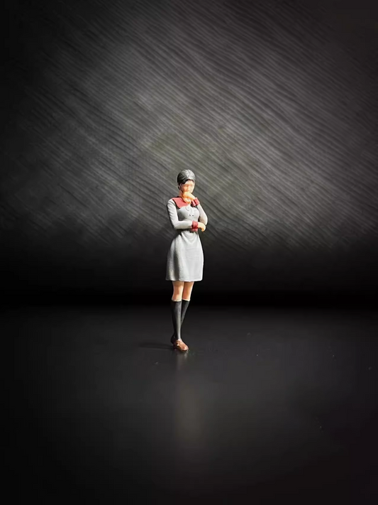 1/64 figure lady a contemplative girl 3D Print  fit 1:64 car diorama