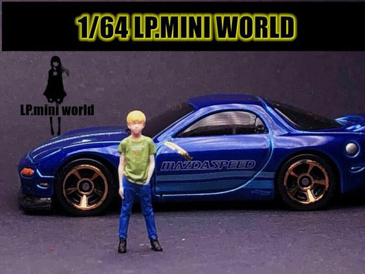3D PRINT 1/64 mini figure cool boy kids  model fit 1:64 car street