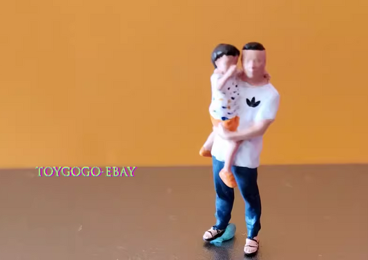 3D PRINT 1/64 figures father mother son daughter LOVE family diorama