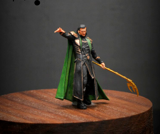 3D PRINT 1/64 figure cool man Loki USA Science fiction  1:64 CAR street stand
