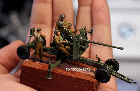 WW2 1/72 TANK 1:72 UK soldier MK-2 AA 40mm group ZVEZDA Diorama toy