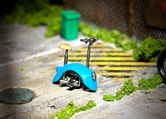 Diorama 1/64 figure Vintage  RetroBike Motorcycle beetle 3D Print  fit 1:64 car