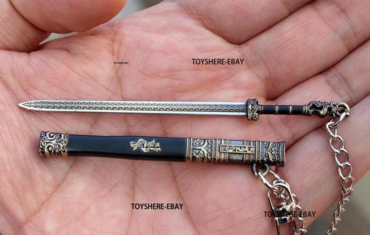 1/12 nice GIFT toy mini china Sword Qin King éïꤽ£ Key chain 10cm