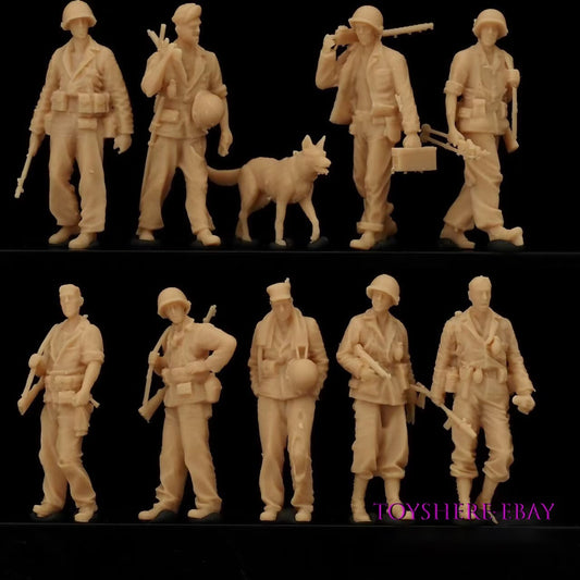 1/72 1/48 tank FIGURES WW2 USA 10PCS brother soldier  Battlefield5 diorama