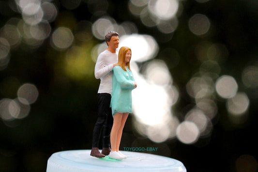 3D PRINT 1/64 romantic lovers snuggle up to kiss fit 1:64 car street in STOCK