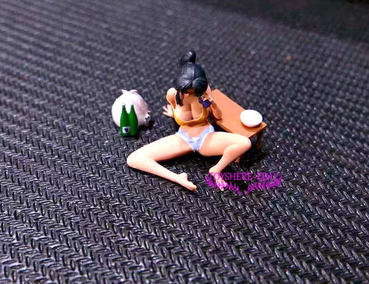 1/64 Party Aftermath Tipsy Lady Figure - Perfect for Diorama & Miniature Scenes
