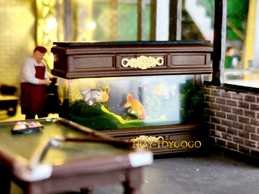 3D Print 1/64 figures Fish tank with light  fit 1:64 car STREET Diorama family