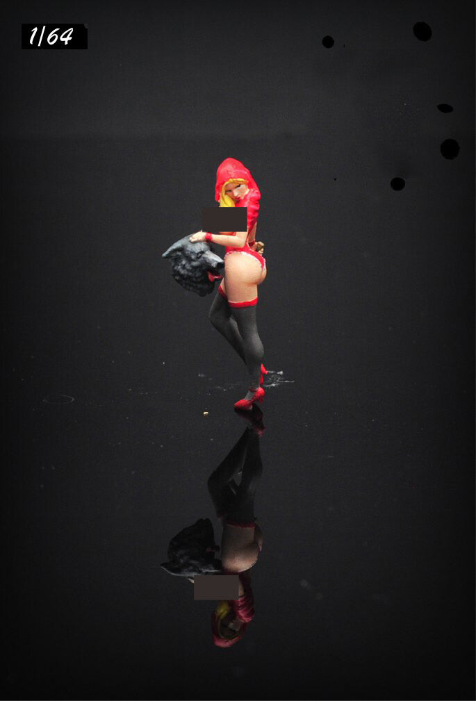 3D PRINT 1/64 girl Little Red HOT MODEL star 1:64 CAR street