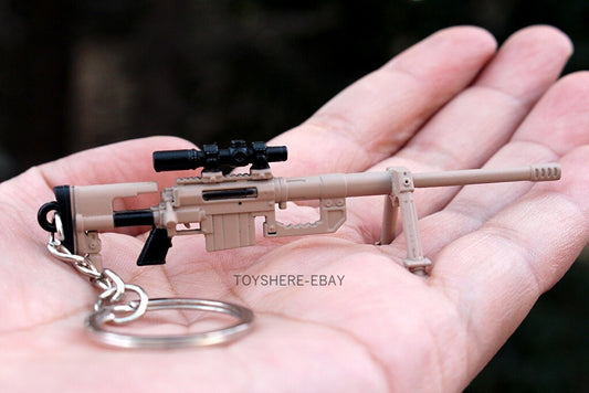 mini  gun M200 sniper  Rifle metal keychain toy gift 12cm 1:12