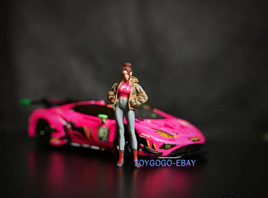 miniture toy figure 1/64  sexy cool cyberpunk sister girl secretary  Diorama