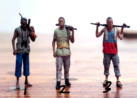 TOY 3D PRINT 1/64 figure slodiers African War Middle East fit 1:64 car street