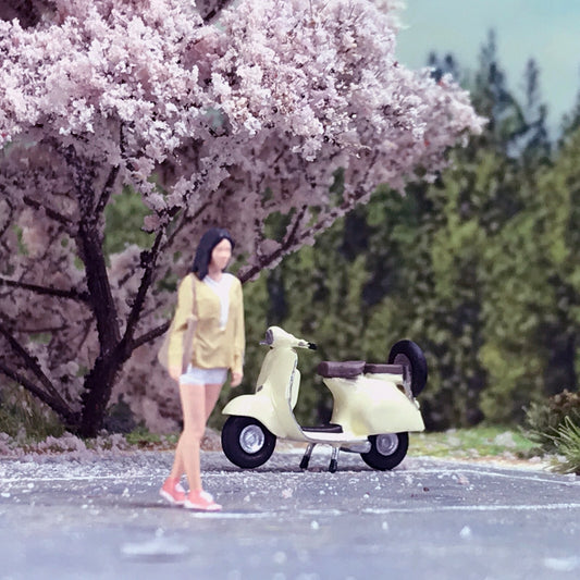1/64 people Preety GIRL and CUTE motorcycle 3D Print  fit 1:64 car street