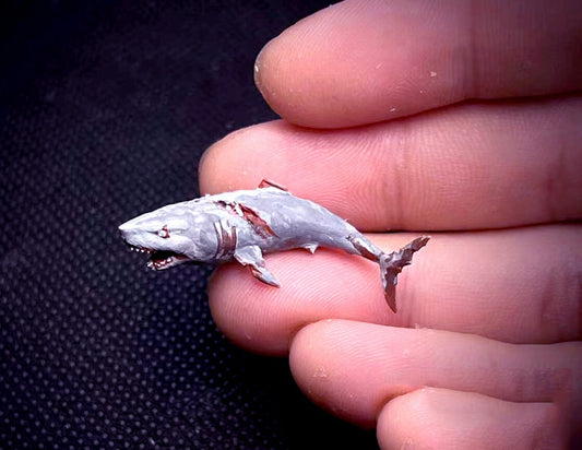 3D PRINT 1/64 figure zombie Biochemical shark  Fit 1:64 CAR street stand