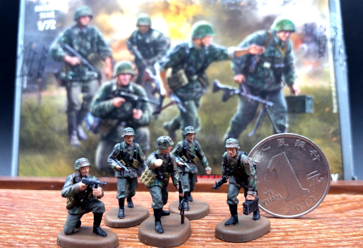 1/72 TANK 1:72 WW2  Germany soldiers Attack Team toy  battlefield5