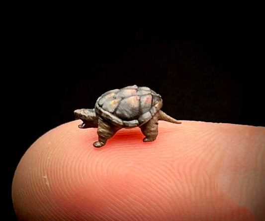 3D PRINT 1/64 figure Snapping turtle  Fit 1:64 CAR street stand
