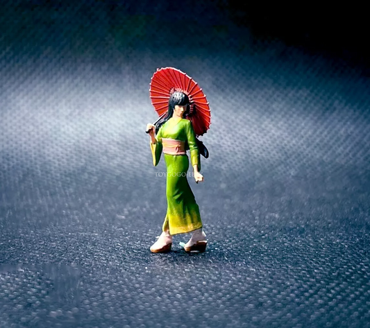 TOY 1/64 figure girl Japanese Geisha kimono fit 1:64 car street diorama