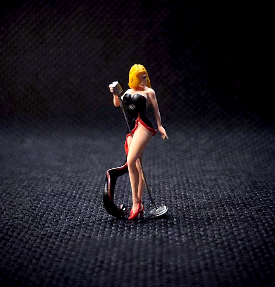 3D PRINT 1/64 figure sexy lady girl singer  model  1:64 CAR street