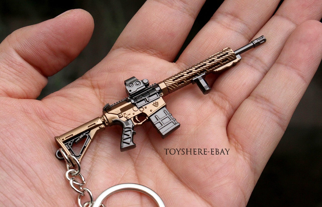 1/12 mini gun M110 Semi Automatic Sniper gun metal  keychain toy gift  9cm