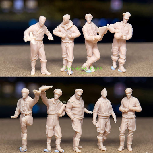 1/72 1/48 soldiers Airfield Ground Crew  Daily Routine Miniature Figurine