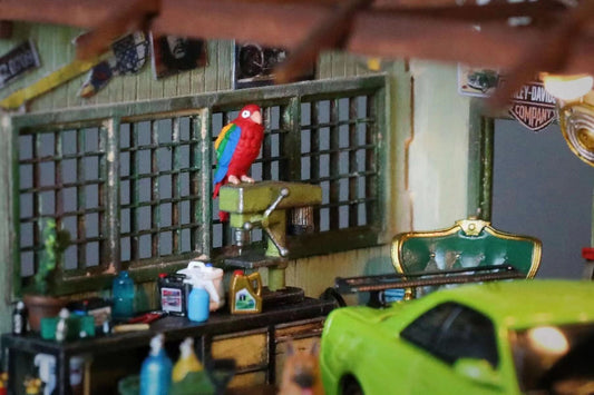 3D print 1/64 scale birds parrot macaw owl sparrow fit 1:64 Diorama model