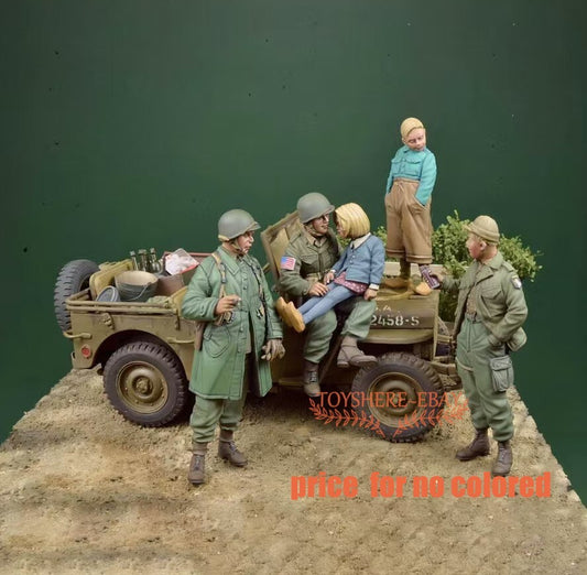 1/72 1/48 FIGURES WW2 KIDS and USA  soldier  Battlefield5 diorama unpainted