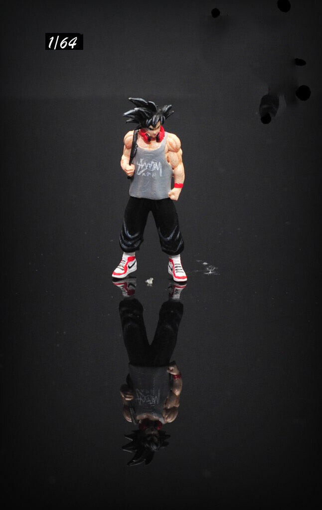 3D Print 1/64 Vest Goku Dragon figure fit 1:64 car Mini Sand Hand painted