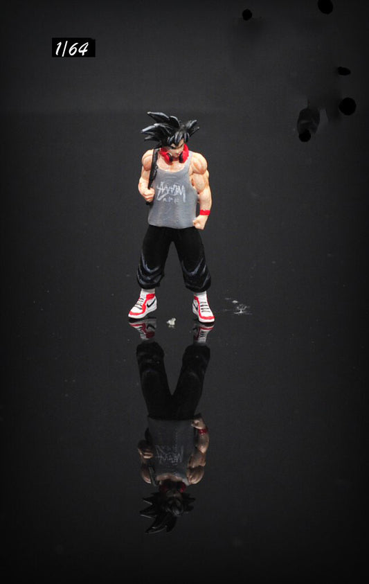 3D Print 1/64 Vest Goku Dragon figure fit 1:64 car Mini Sand Hand painted