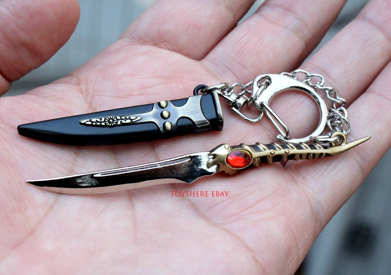 1/12 nice GIFT toy mini Sword  Dragonglass Dagger Thrones Keychain 12cm