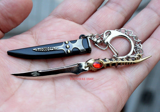 1/12 nice GIFT toy mini Sword  Dragonglass Dagger Thrones Keychain 12cm