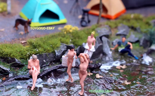 3D Print  1/64 sexy lovely girls painted bath fit 1:64 car STREET stand diorama