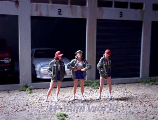 3D PRINT 1/64 FIGURE sexy girl Fashion  offbeat  punk  fit 1:64 car street